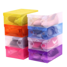 Custom made clear foldable plastic folding shoes display storage box packaging